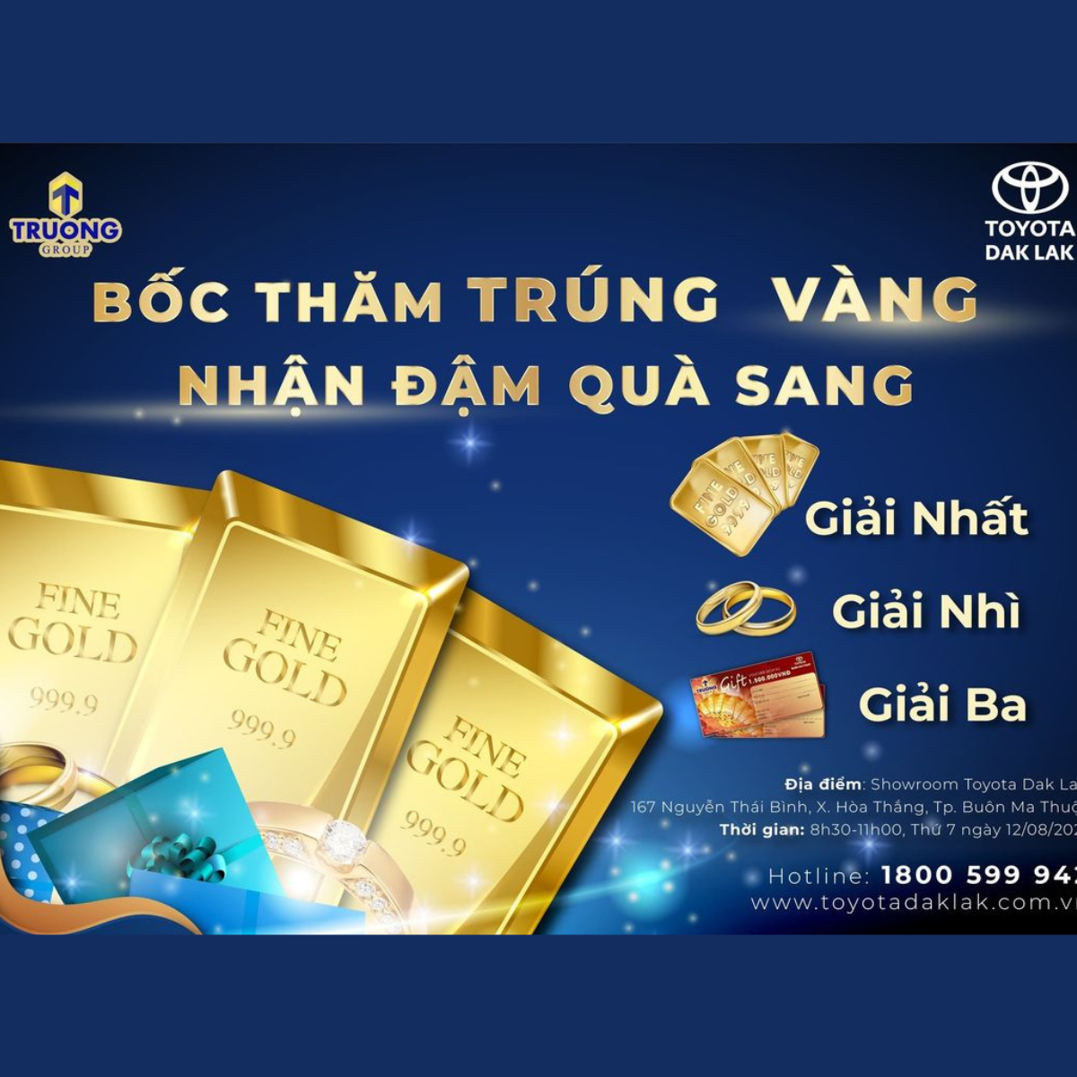 Read more about the article Bốc Thăm Trung Vàng Tại Toyota Dak Lak