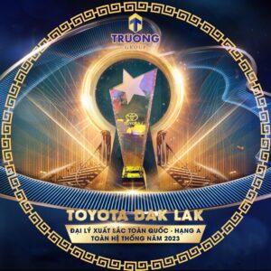 Read more about the article TOYOTA DAK LAK ĐẠT DANH HIỆU ĐẠI LÝ XUẤT SẮC NHẤT TOÀN QUỐC HẠNG A NĂM 2023