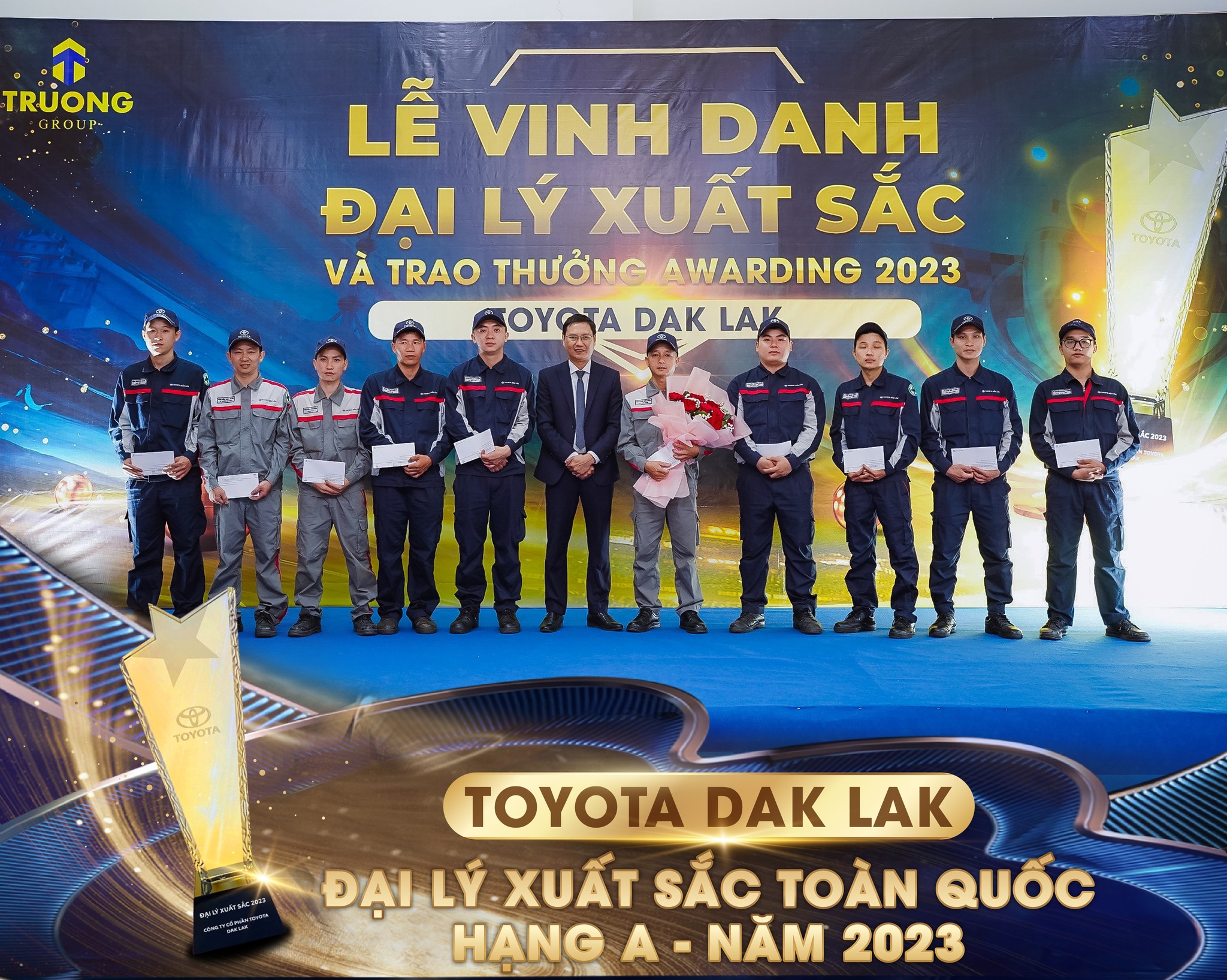 TOYOTA DAK LAK ĐẠT DANH HIỆU ĐẠI LÝ XUẤT SẮC NHẤT TOÀN QUỐC HẠNG A NĂM 2023